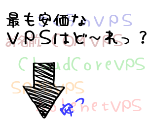 SPPD VPS,ABLENET VPS,CloudCore VPS,さくらのVPS,お名前.com VPS(KVM)