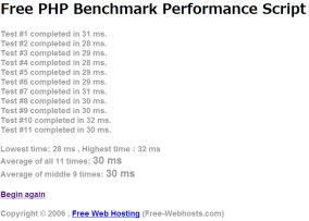 PHPベンチマーク